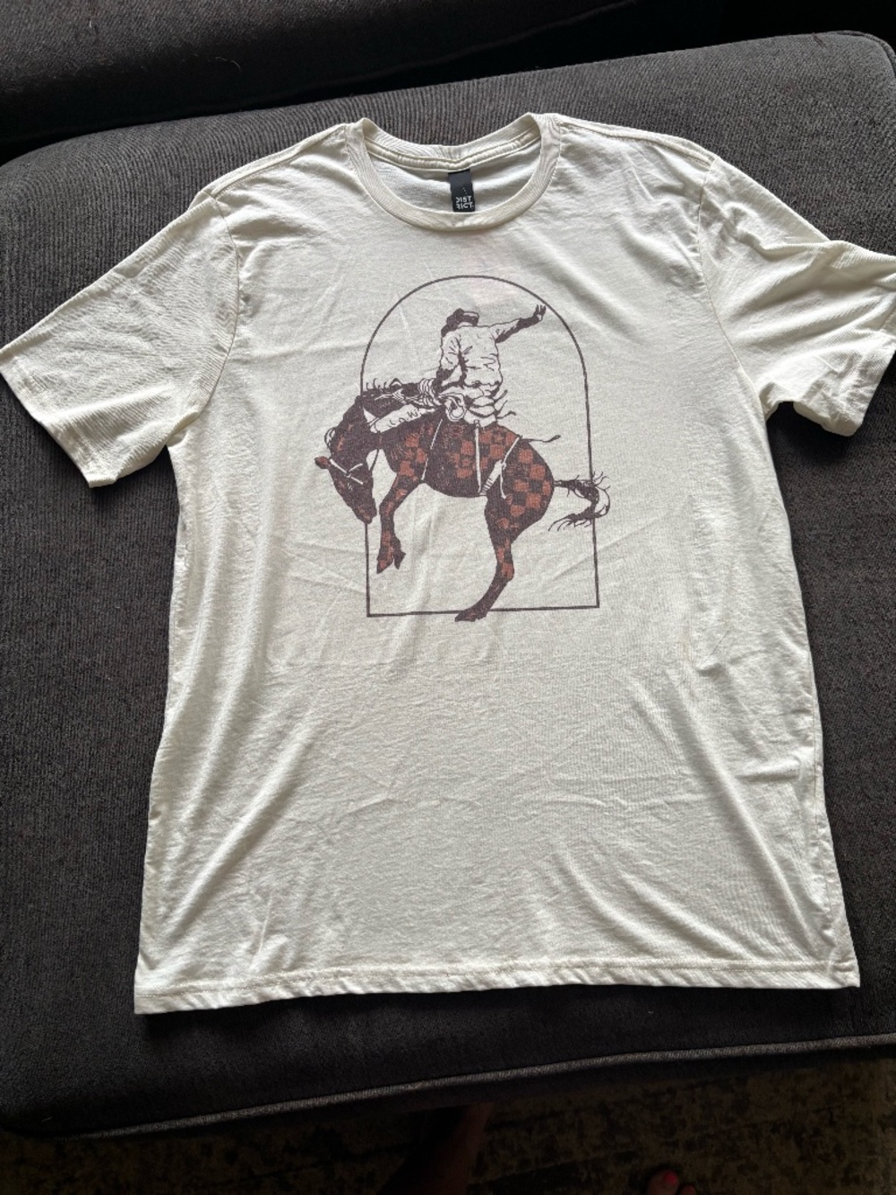 Western Rodeo Rider Graphic Tee White Unisex S-2XL NWT